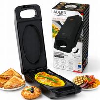Sumuštinių, omletų ir grilio keptuvė 3in1, 900W