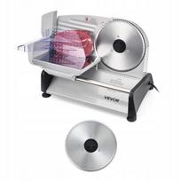 Pusiau automatinė mėsos pjaustyklė VEVOR, 200W, 19 cm peilis, pjaustymo storis 0–15 mm
