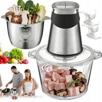 Elektrinis smulkintuvas, 500 W, 2 dangčiai, 2 peiliai, namų virtuvei
