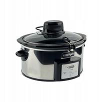 Lėta keptuvė Crockpot su automatiniu maišymu, programuojama, 5,7 l, sidabrinė