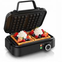 Vaflinė MarBit, 2 dideliems vafliams, 2000 W, juoda, reguliuojama temperatūra