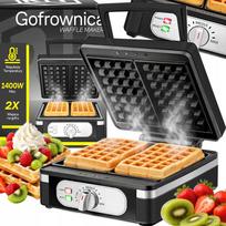 Vaflinė 1400W XXL, 2 vafliai, su temperatūros reguliavimu