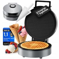 Vaflių keptuvė Clatronic, 1200W, ledų rageliams, Ø20 cm