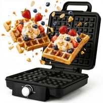 Vaflinė, 2200 W, 4 dideli vafliai, reguliuojamas apskrudimas, nelimpanti danga