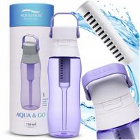 Vandens butelis Aqualogis Aqua&Go Tritan, 750 ml, violetinis