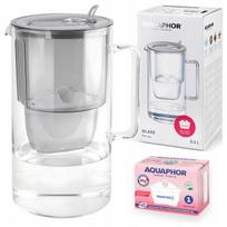 Vandens filtras ąsotis Aquaphor Glass Grey su Maxfor Mg magniu