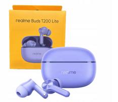 Belaidės ausinės Realme Buds T200 Lite, IPX4, ENC, violetinės