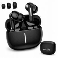 Belaidės ausinės su Bluetooth 6.0, ANC ir žemų dažnių garsu, į ausis