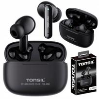 Belaidės ausinės TONSIL T55 PRO su ANC, į ausį, juodos, Bluetooth, IPX5