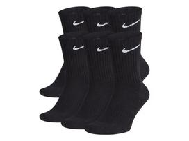 Medvilninės NIKE kojinės, 6 poros, juodos, 34-38