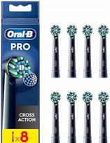 Dantų šepetėlio antgalis Braun PRO Cross Action EB50, juodas, 8 vnt.