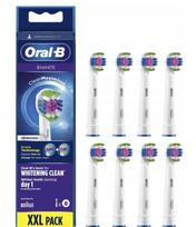 Dantų šepetėlio antgaliai Braun ORAL-B 3D WHITE EB18, 8 vnt.