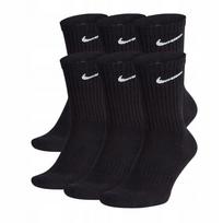 Vyriškos NIKE juodos medvilninės sportinės kojinės, 6 poros, dydis 42-46