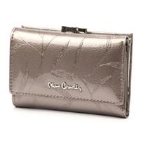 Pierre Cardin 02 LEAF 117 pelenų pilka natūralios odos piniginė
