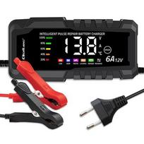 Microprocessor-controlled charger 12V 6A | Battery charger with repair function for AGM, GEL and LiFePO4 batteries | LCD