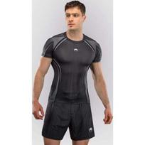 Venum Stealth trumparankoviai marškinėliai (rashguard), juodi/balti