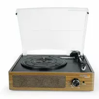 Pavarų diržu varomas vinilo grotuvas Technaxx TX-186 juodas medinis Bluetooth 10m