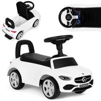 Vaikiškas elektromobilis Mercedes C CLASS, interaktyvus vairas, garsiniai efektai, baltas