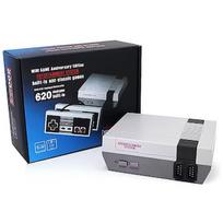 RoGer Retro Game console with 620 games / 2 game controllers / TV output / Grey RO-620-CO-MU-GR