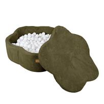 Khaki spalvos iš velveto pripučiamų kamuoliukų baseinas ø 90 cm aukštis 30 cm – Meowbaby