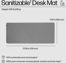 HP 205 Desk Mat/Pelė kilimėlis - Anti-Slip, Sanitizable, Spill-resistant - Pilkas, 70x30cm