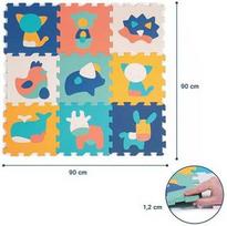 LUDI - Putplasčio dėlionė, putplasčio kilimėlis, 9 gyvūnai
