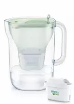 Vandens filtravimo ąsotis BRITA Style Eco 2.4L, žalios spalvos su 2x MAXTRA PRO filtrais