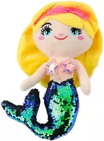 Lean Toys Pliušinis žaislas - undinėlė su blizgančia uodega, 28 cm