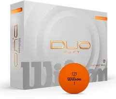 Wilson DUO minkštas golfo kamuoliukas – oranžinis – 12 kamuoliukų