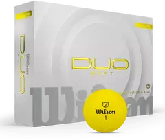 Wilson DUO minkštas golfo kamuoliukas – geltonas – 12 kamuoliukų