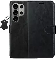 TFO Išmanusis „Luxe“ odinis dėklas, skirtas Samsung Galaxy S26 Ultra, juodas