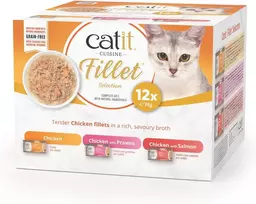 Catit - Cuisine vištienos filė įvairių rūšių pakuotė, 12 x 75 g