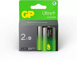 GP Battery GP - Ultra Plus šarminės D formos baterijos, 13A/LR20, 2 vnt. pakuotėje