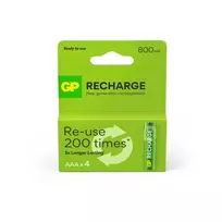GP Battery GP - Įkraunamos baterijos, AAA dydis, 800 mAh, 4 vnt. pakuotė