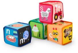 Baby Einstein Mažylis Einšteinas – minkšti kaladėlės „Alpha Stacks™“ (BE-17304)