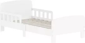 Koduva Vaikiška lova su apsauginiais turėklais, balta, MDF, 143,5 x 74,2 x 54 cm