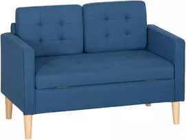 Koduva Dvivietė sofa su saugykla, mėlyna, 117 x 62 x 78 cm