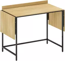 Koduva Sulankstomas kompiuterinis stalas su 2 atverčiamomis plokštėmis, 170 x 58 x 78 cm, ąžuolo spalvos, juodas