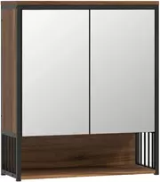 Koduva Pakabinama vonios veidrodinė spintelė, ruda, MDF ir medžio drožlių plokštė, 56 x 20 x 65 cm