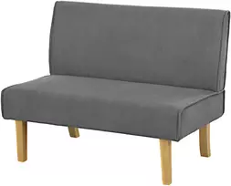 Koduva Dvivietė sofa su velvetiniu užvalkalu, pilka, 110 x 62 x 85 cm