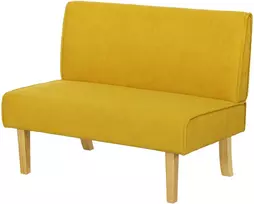 Koduva Dvivietė sofa su kordurojaus apmušalu, geltona, 110 x 62 x 85 cm