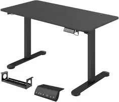 Koduva Reguliuojamo aukščio elektrinis darbo stalas, juodas, 140 x 70 x 72-116 cm