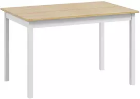 Koduva Valgomojo stalas, 120 x 75 cm, natūrali spalva/balta, pušies mediena, 4 asmenims
