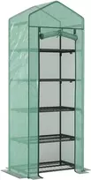 Koduva Mini šiltnamis gėlėms arba daržovėms, plienas, plastikas, 69 x 49 x 193 cm, žalias