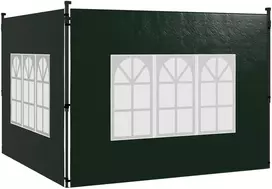 Koduva 2 dalių pavėsinės šoninių sienelių rinkinys, 3 x 3 m / 3 x 6 m, tamsiai žalias