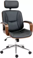 Koduva Ergonomiška biuro kėdė su aukšta atkalte, nuimama galvos atrama, juoda