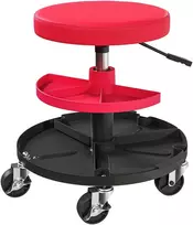 Koduva Mechaniko taburetė su ratukais, reguliuojamas aukštis 40-51 cm, raudona, iki 135 kg