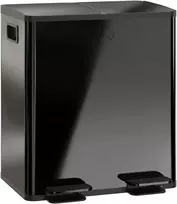 Koduva Dviguba pedalinė šiukšliadėžė, 2 x 20 l, juoda, nerūdijantis plienas, plastikas