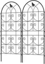 Koduva Metalinės augalų atramos 2 vnt. rinkinys, juodos, 50 x 120 cm