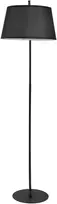 Koduva Lankinė pastatoma lempa su medžiaginiu gaubtu, metalas, juoda, 105 x 47 x 190 cm